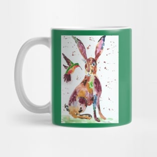 Hare and a Hummingbird Mug